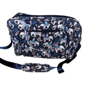 Members Mark Elephant Print Quilted Weekend Travel Overnigt Tote Bag